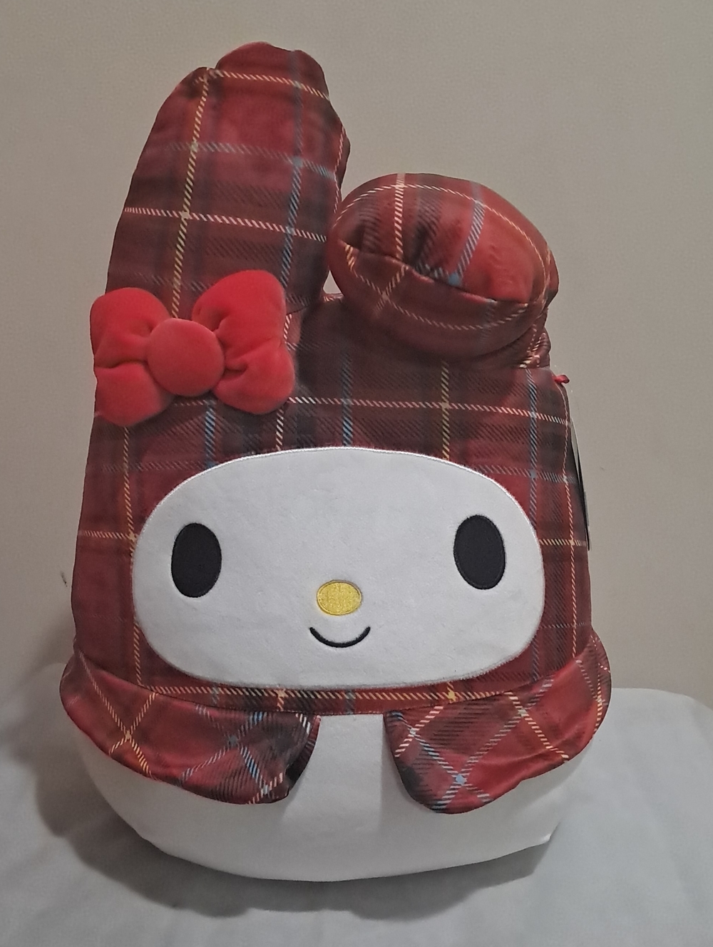Hello Kitty And Friends Plush Stuff Animal in Red Plaid with Bow